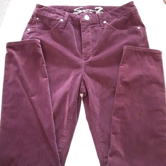SEVEN7 Jeans Fine Wale Corduroy‎ Stretch Skinny Plum size 10 - Picture 6 of 13